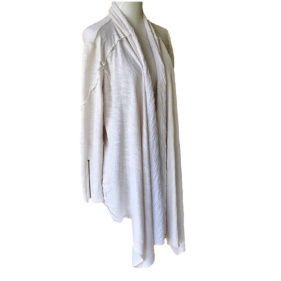 Free People In the Loop Ivory Open Front Swing Cardigan Sweater EUC! - Picture 2 of 5